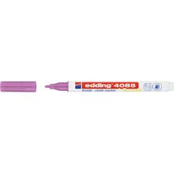 Edding 4085 Marcador de tiza líquida para vidrio y superficie no porosa. Con punta redonda.Trazo: 1-2 mm. Color rosa metálico