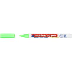Edding 4085 Marcador de tiza líquida para vidrio y superficie no porosa. Con punta redonda.Trazo: 1-2 mm. Color verde neón