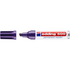 Edding 500 Marcador permanente punta de fieltro biselada. Recargable. Trazo: 2-7 mm. Color violeta