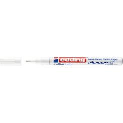 Edding 753 Marcador tinta opaca, punta para caligrafía. Trazo: 1 - 2,5m.m. Color blanco