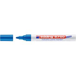 Edding 8750 Marcador permanente para superficies ligeramente aceitosas ó con polvo. Efecto de lacado. Trazo:1,5-3 mm. Color azul