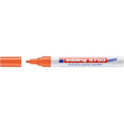 Edding 8750 Marcador permanente para superficies ligeramente aceitosas ó con polvo. Efecto de lacado. Trazo:1,5-3 mm. Color naranja