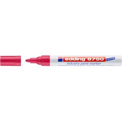 Edding 8750 Marcador permanente para superficies ligeramente aceitosas ó con polvo. Efecto de lacado. Trazo:1,5-3 mm. Color rojo