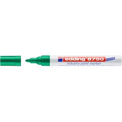 Edding 8750 Marcador permanente para superficies ligeramente aceitosas ó con polvo. Efecto de lacado. Trazo:1,5-3 mm. Color verde