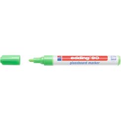 Edding 90 Marcador de punta redonda para pizarras de cristal. Grosor de trazo: 2 - 3 mm. Color verde claro