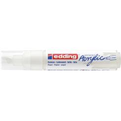 Edding 5000 Marcador acrílico de trazo grueso de 5-10 mm. Color blanco tráfico mate