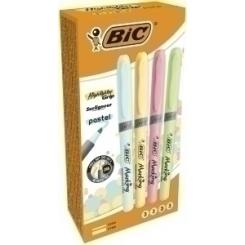 Marcador Fluor BIC  Brite Liner Grip Pastel Caja De 12