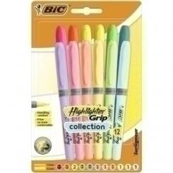 Marcador Fluor BIC  Highlighter Pastel Blister De 12