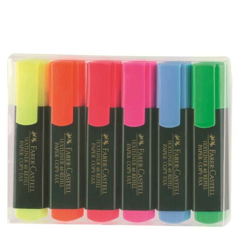 Marcador Fluor FABER-CASTELL Textliner 48 Estuche de 6 surtido