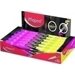 Marcador Fluor Maped Fluo Duo Amarillo/Rosa Caja De 12