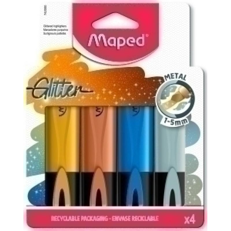 marcador-fluor-maped-fluo-peps-metal-glitter-pack-de-4