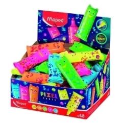 Marcador Fluor Maped Fluo Peps Mini Friends Pocket Expositor De 48