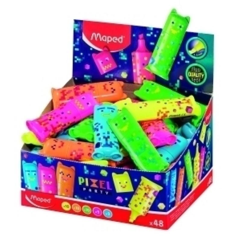 marcador-fluor-maped-fluo-peps-mini-friends-pocket-expositor-de-48