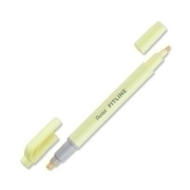 marcador-fluor-pentel-doble-punta-amarillo-pastel