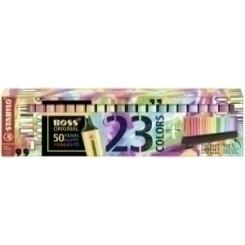 Marcador Fluor Stabilo Boss 70  Fluo/Pastel Set Mesa 50ª Aniversario De 23 (9 Fluor + 14 Pastel)