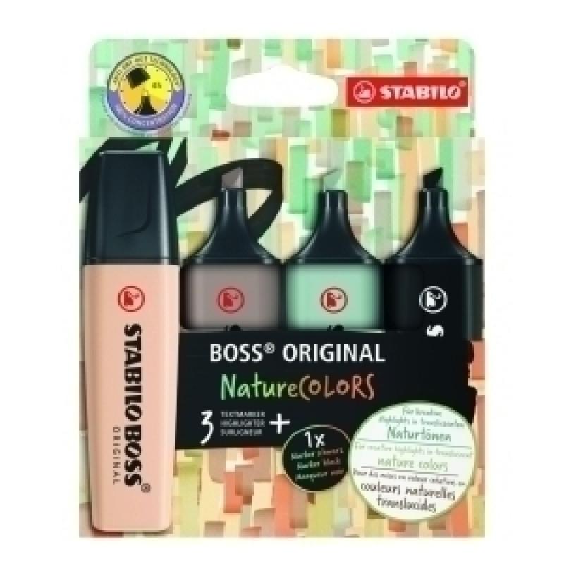 marcador-fluor-stabilo-boss-70-nature-colors-estuche-de-4-beige-gris-calido-verde-tierra-y-negro