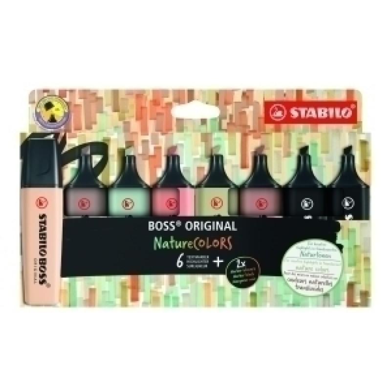 marcador-fluor-stabilo-boss-70-nature-colors-estuche-de-8-verde-barro-verde-tierra-ocre-oscuro-siena-beige-gris-calido-y-2x-negro