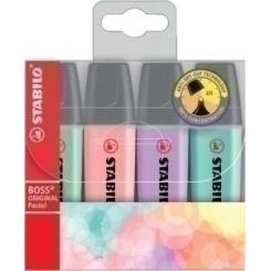 Marcador Fluor Stabilo Boss 70  Pastel Estuche De 4