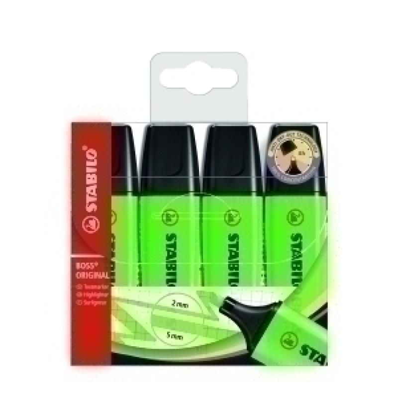 marcador-fluor-stabilo-boss-70-verde-estuche-de-4
