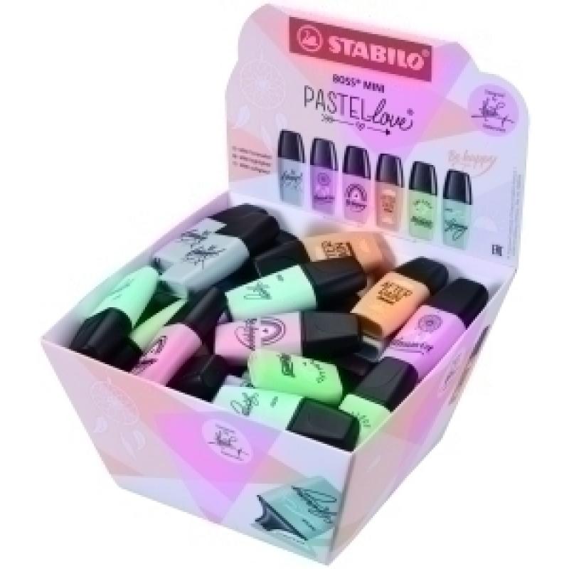 marcador-fluor-stabilo-boss-mini-07-pastel-bombonera-de-50