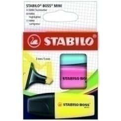 Marcador Fluor Stabilo Boss Mini Estuche De 3