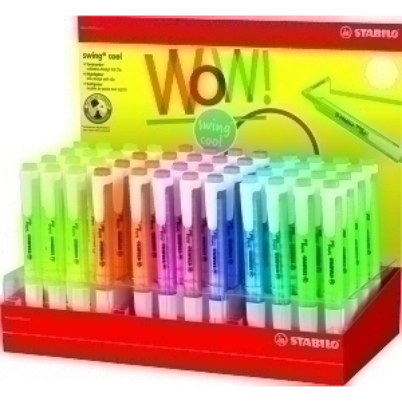 marcador-fluor-stabilo-swing-cool-275-expositor-de-48