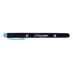 Marcador Fluor Tombow Mono Edge Doble Punta Azul Cielo