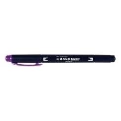 Marcador Fluor Tombow Mono Edge Doble Punta Morado