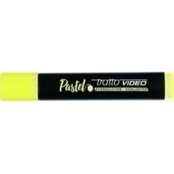 Marcador Fluor Tratto Video Pastel Amarillo Limon Caja De 12
