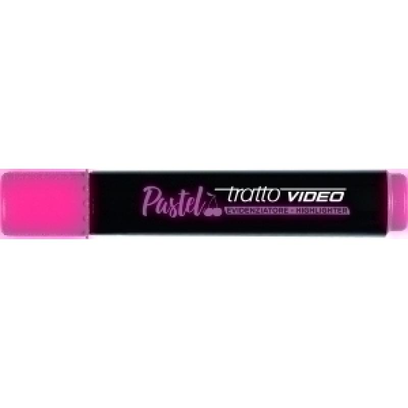 marcador-fluor-tratto-video-pastel-rojo-cereza-caja-de-12