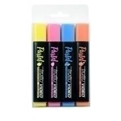 Marcador Fluor Tratto Video Pastel Surtido Caja De 4