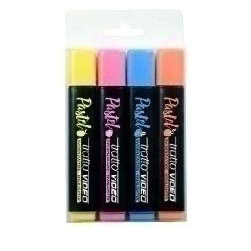 marcador-fluor-tratto-video-pastel-surtido-caja-de-4