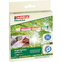 Marcador Fluorescente Edding  EcoLine 24 Pack 4 colores