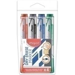 Marcador Maped Borrable Jumbo Multi Superficie Conico 2 Mm. Surtido Blister De 4