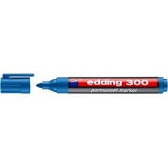 Edding 300 marcador permanente con punta redonda. Cuerpo de plástico. Recargable con tintero MTK 25. Trazo: 1,5-3 mm. Color azul claro