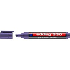 Edding 330 Marcador permanente con punta biselada. Cuerpo de plástico. Recargable con tintero MTK 25. Trazo: 1-5 mm. Color violeta