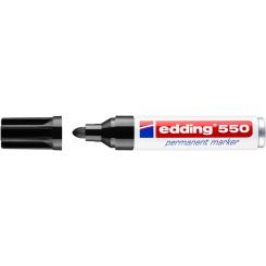 Edding 550 Marcador permanente, punta redonda. Recargable. Trazo: 3-4 mm. Color negro