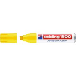 Edding 800 Marcador permanente extra-grueso, punta biselada. Recargable. Trazo: 4-12 mm. Color amarillo