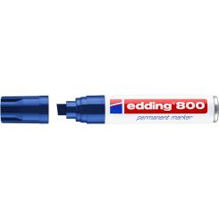 Edding 800 Marcador permanente extra-grueso, punta biselada. Recargable. Trazo: 4-12 mm. Color azul