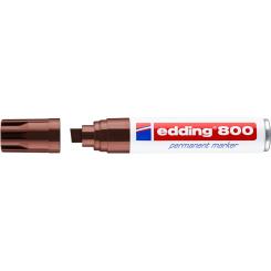 Edding 800 Marcador permanente extra-grueso, punta biselada. Recargable. Trazo: 4-12 mm. Color marrón