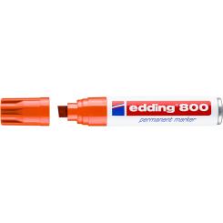 Edding 800 Marcador permanente extra-grueso, punta biselada. Recargable. Trazo: 4-12 mm. Color naranja