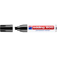 Edding 800 Marcador permanente extra-grueso, punta biselada. Recargable. Trazo: 4-12 mm. Color negro