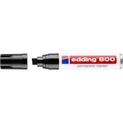 Edding 800 Marcador permanente extra-grueso, punta biselada. Recargable. Trazo: 4-12 mm. Color negro
