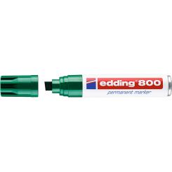 Edding 800 Marcador permanente extra-grueso, punta biselada. Recargable. Trazo: 4-12 mm. Color verde