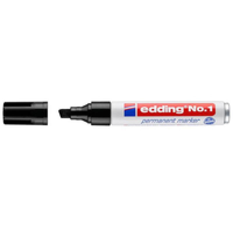 Marcador permanente EDDING No.1 biselado negro