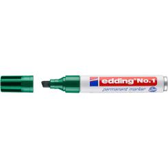 Edding No 1 Marcador punta de fieltro biselada, recargable. Color verde