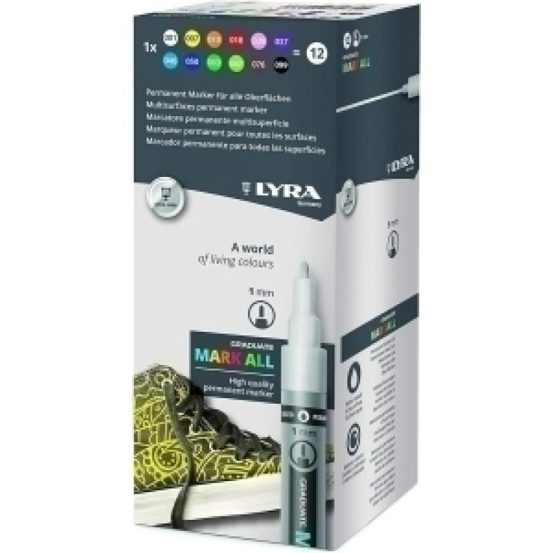 marcador-permanente-lyra-graduate-mark-all-conico-10-mm-surtido-estuche-de-12
