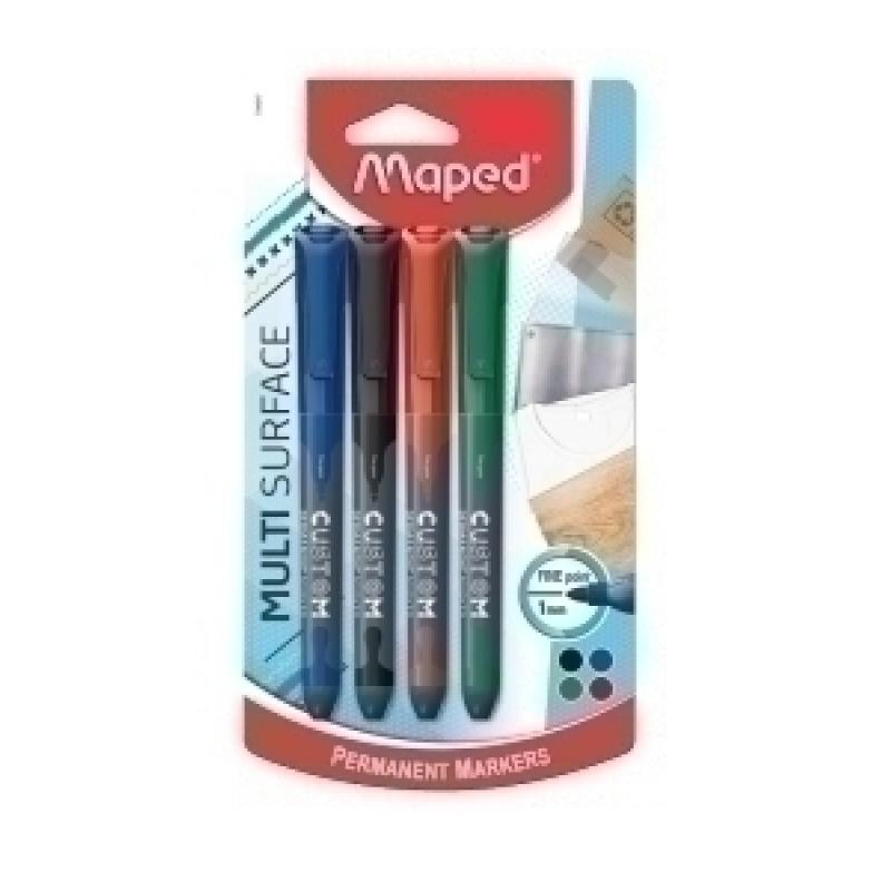 marcador-permanente-maped-custom-conico-1-mm-blister-de-4