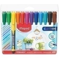 Marcador Permanente Maped Custom Conico 1 Mm. Bolsa De 12