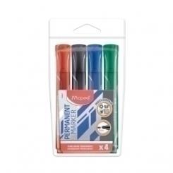 Marcador Permanente Maped Jumbo Conico 2 Mm. Bolsa De 4
